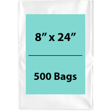 Clear Poly Bags Thickness: 4 Mil Size: 8 inch (width) X 24 inch (Height)